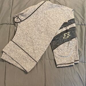 Gray and Black Women's Purdue Leggings